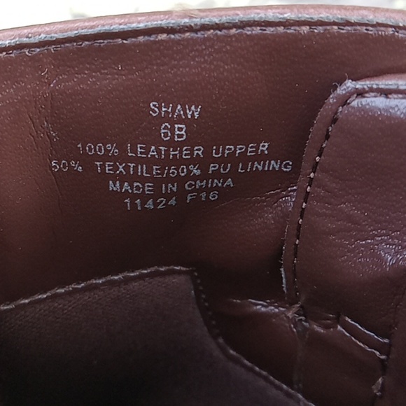 Lauren Ralph Lauren Brown Genuine Leather Shaw Studded Strap Zip Ankle Boots 6 - Picture 7 of 9